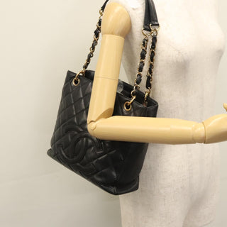 Chanel Petite Shopping Tote Quilted Caviar