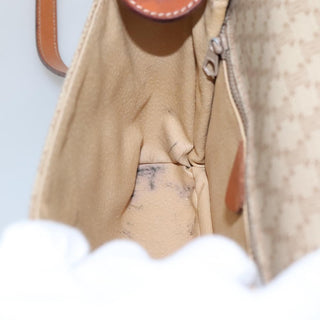 Celine Vintage Macadam Shoulder Bag Canvas and Leather