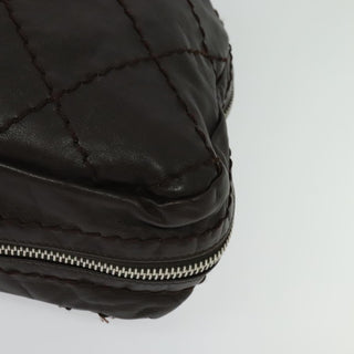 Chanel Expandable Zip Around Frame Bag Quilted Leather