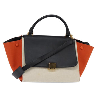 Celine Trapeze Bag Canvas with Leather