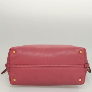 Miu Miu Convertible Madras Side Zip Satchel Grainy Leather