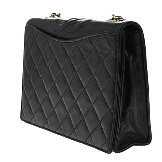 Chanel Vintage CC Chain Full Flap Bag Quilted Leather