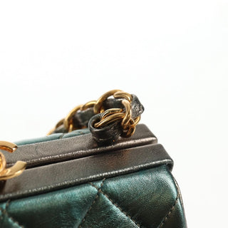 Chanel Vintage Chain Frame Bag Quilted Lambskin