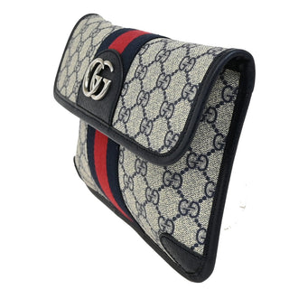 Gucci Ophidia Flap Belt Bag GG Coated Canvas with Leather