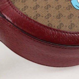 Gucci Doraemon Round Shoulder Bag Printed Mini GG Coated Canvas