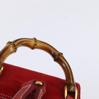 Gucci Vintage Bamboo Backpack Suede