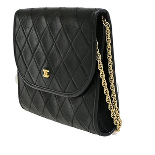 Chanel Vintage Round Flap Bag Quilted Lambskin