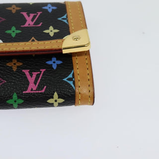 Louis Vuitton Porte-Monnaie Plat Coin Purse Monogram Multicolor