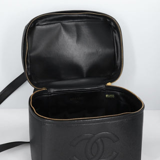 Chanel Vintage Timeless Vanity Case Caviar