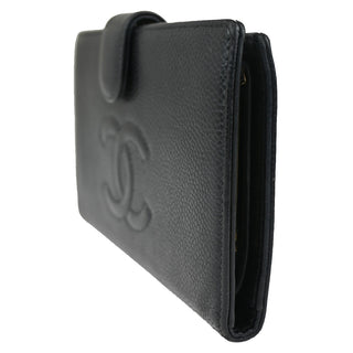 Chanel CC Bifold Wallet Quilted Caviar