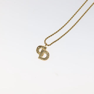 Christian Dior CD Pendant Necklace Gold-plated