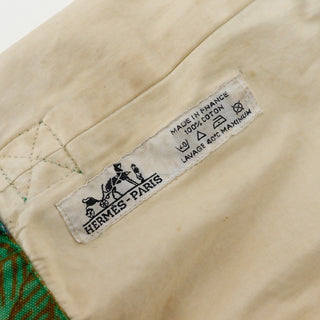 Hermes Vintage Drawstring Bucket Shoulder Bag Printed Canvas