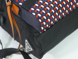 Prada Sling Backpack Printed Tessuto
