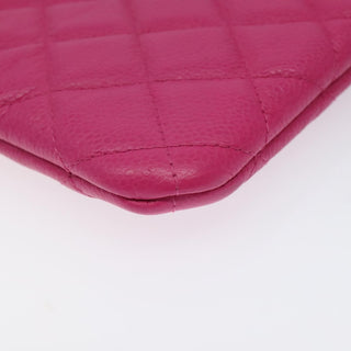Chanel O Case Clutch Quilted Caviar