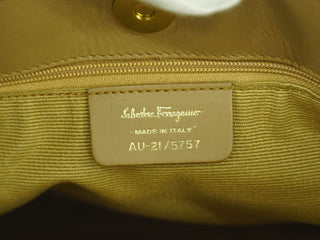Salvatore Ferragamo Gancini Shoulder Bag Canvas