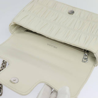 Prada Chain Flap Shoulder Bag Nappa Gaufre