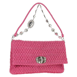 Miu Miu Crystal Clutch Matelasse Leather