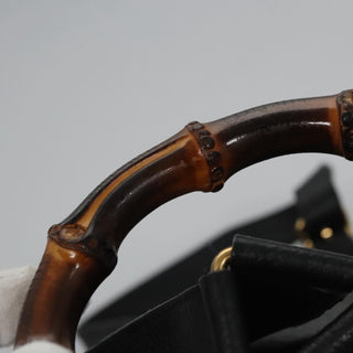 Gucci Vintage Bamboo Backpack Leather