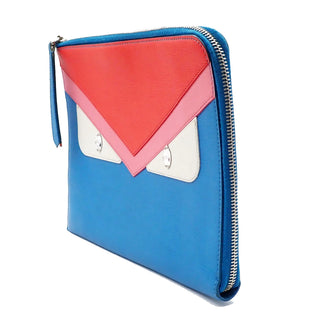 Fendi Monster Clutch Leather