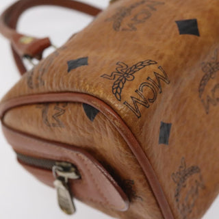 MCM Visetos Handbag Canvas and Leather