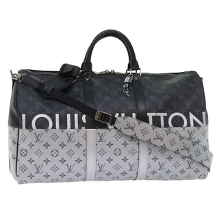 Louis Vuitton Keepall Bandouliere Bag Monogram Eclipse Split Canvas