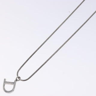 Christian Dior D logo Pendant Necklace Metal