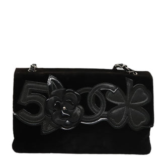 Chanel Camellia No.5 Chain Flap Bag Velvet