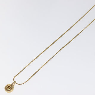 Christian Dior CD Round Pendant Necklace Metal