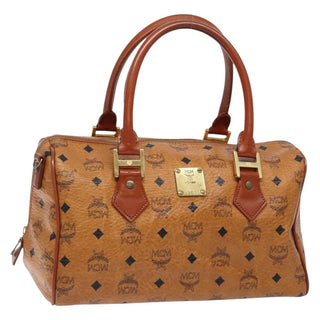 MCM Visetos Handbag Canvas and Leather