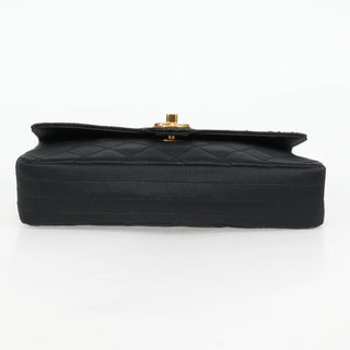 Chanel Vintage CC Chain Flap Bag Quilted Satin