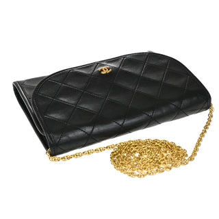 Chanel Vintage Round Flap Bag Quilted Lambskin