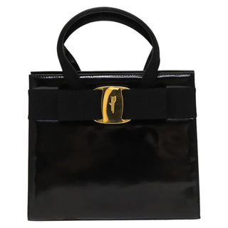 Salvatore Ferragamo Convertible Vara Bow Tote Patent Leather
