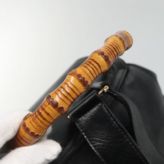 Gucci Vintage Bamboo Backpack Leather
