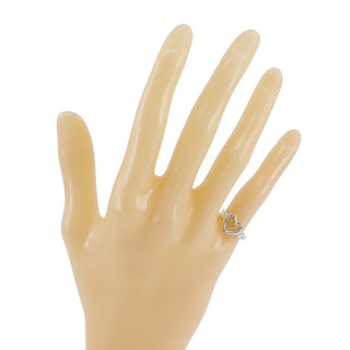 Tiffany & Co. Heart Ribbon Ring Silver 925 and K18 Yellow Gold