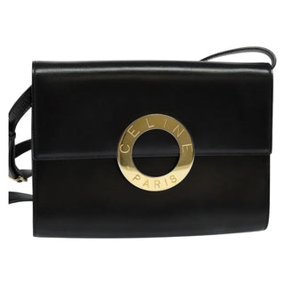 Celine Vintage Circle Logo Crossbody Bag Leather
