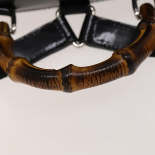 Gucci Vintage Bamboo Backpack Canvas and Leather