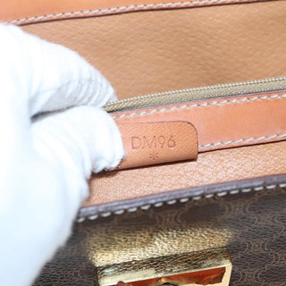 Celine Vintage Convertible Top Handle Bag Macadam Coated Canvas