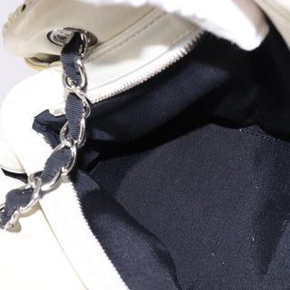 Chanel Just Mademoiselle Bag Woven Stitch Patent