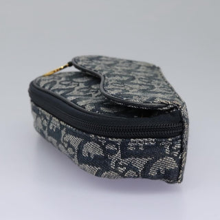 Christian Dior Saddle Zip Pouch Diorissimo Canvas