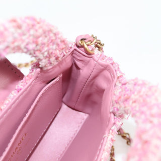 Chanel Kelly Top Handle Shopping Bag Quilted Tweed