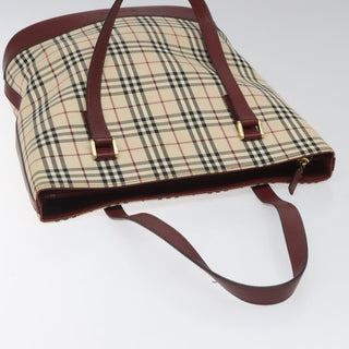 Burberry Nova Check Tote Canvas and Leather