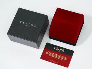 Celine Macadam Logo Ring Yellow Gold with Diamonds