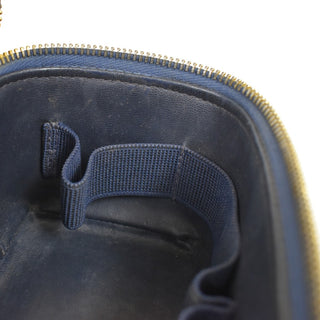 Chanel Vintage Timeless Zip Around Vanity Case Denim