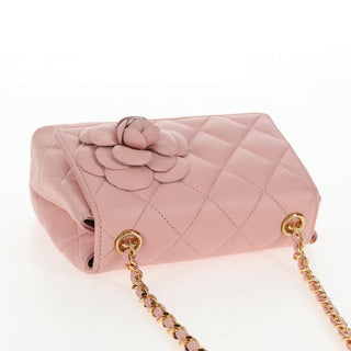 Chanel Vintage Camellia Flap Bag Quilted Lambskin