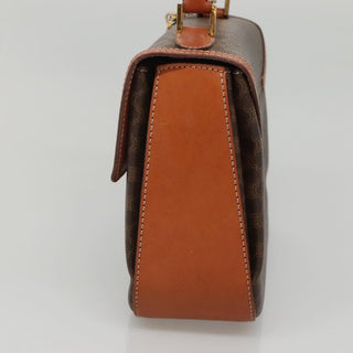 Celine Vintage Convertible Top Handle Bag Macadam Coated Canvas