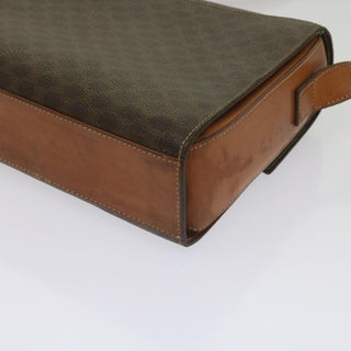 Celine Vintage Macadam Shoulder Bag Canvas and Leather