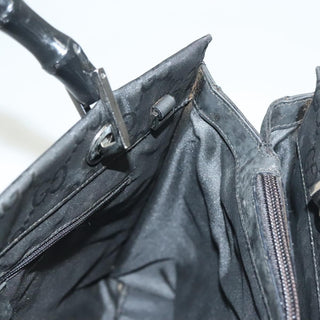 Gucci Vintage Bamboo Handle Tote GG Nylon