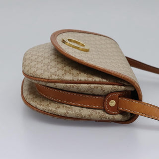 Celine Vintage Macadam Shoulder Bag Canvas and Leather