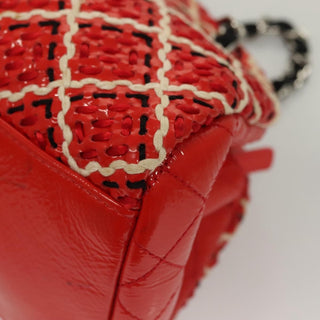 Chanel Just Mademoiselle Bag Woven Stitch Patent