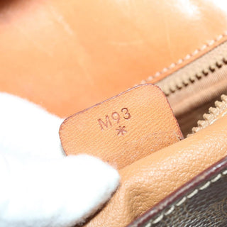 Celine Vintage Convertible Macadam Turnlock Shoulder Bag Canvas and Leather